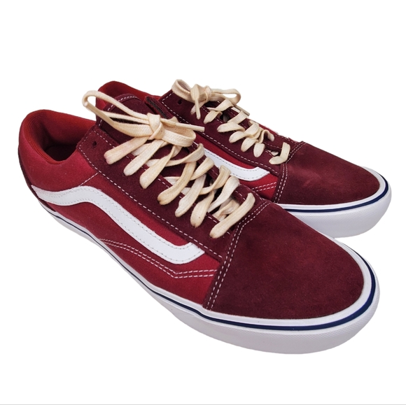 VANS Ultrarange Low Cut Red Suede Leather Canvas Sneakers Men's Sz 10 500383 - Picture 1 of 9
